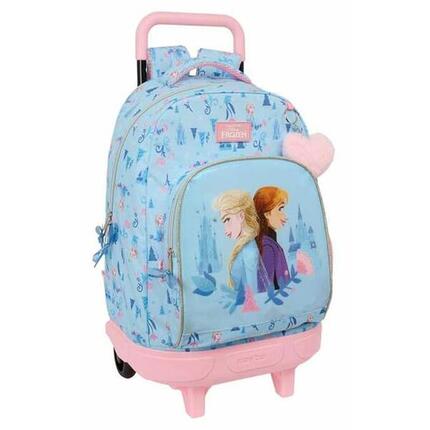 Mochila Escolar con Ruedas Frozen Ice Magic Azul
