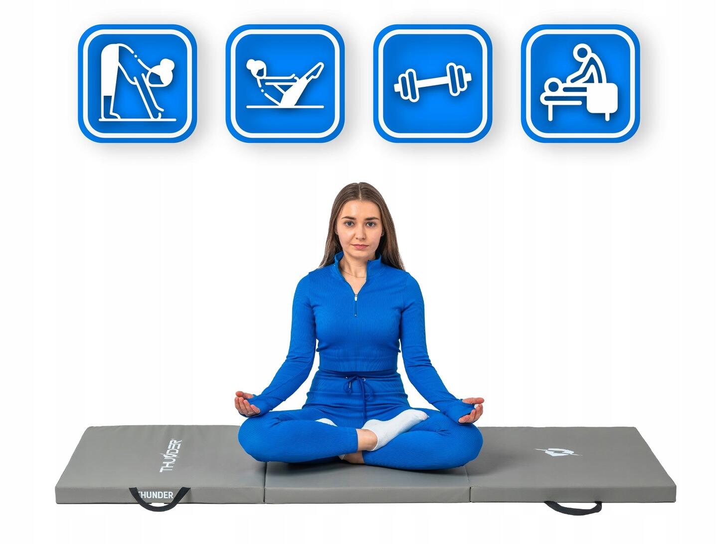 Matelas de gymnastique pliable pour exercices 180x60x5 4/7