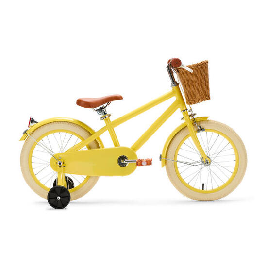 Rower dziecięcy Generation Retro 16 cali Żółty z koszem