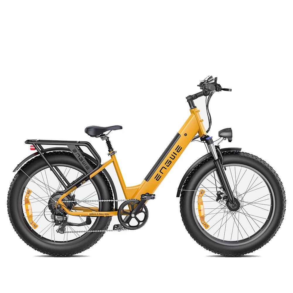 Engwe - Vélo Électrique Tout-terrain À Double Suspension Engwe E26 St 250 W 48 V 16 Ah - Vélo Ville Longue Distance - Jaune|noir - 26" - Decathlon