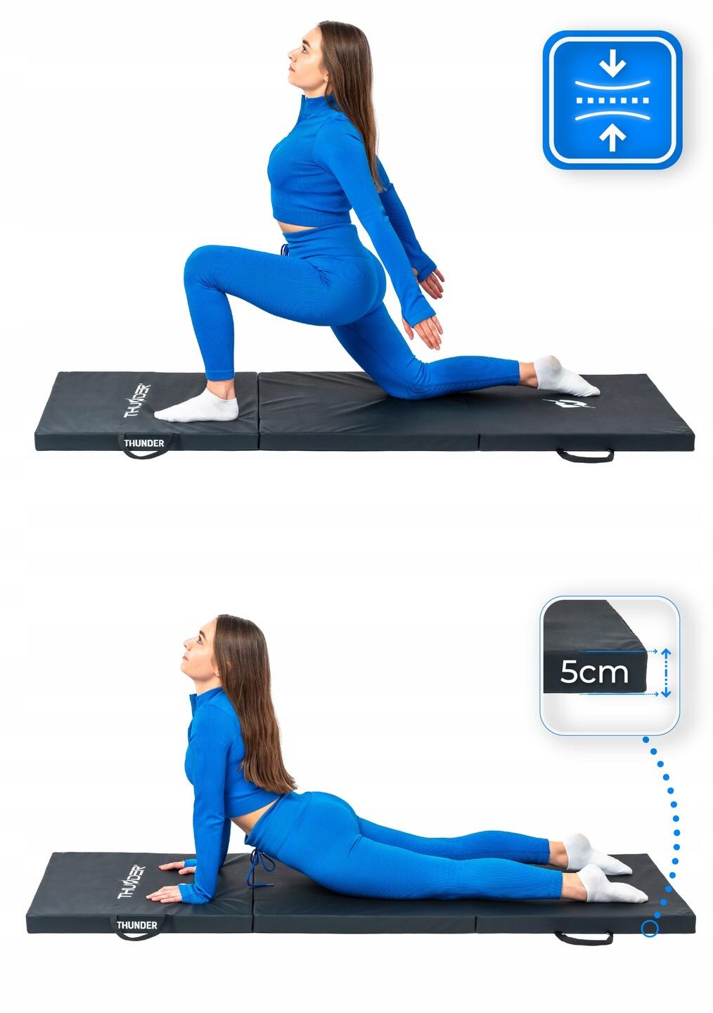 Matelas de gymnastique pliable pour exercices 180x60x5 5/7