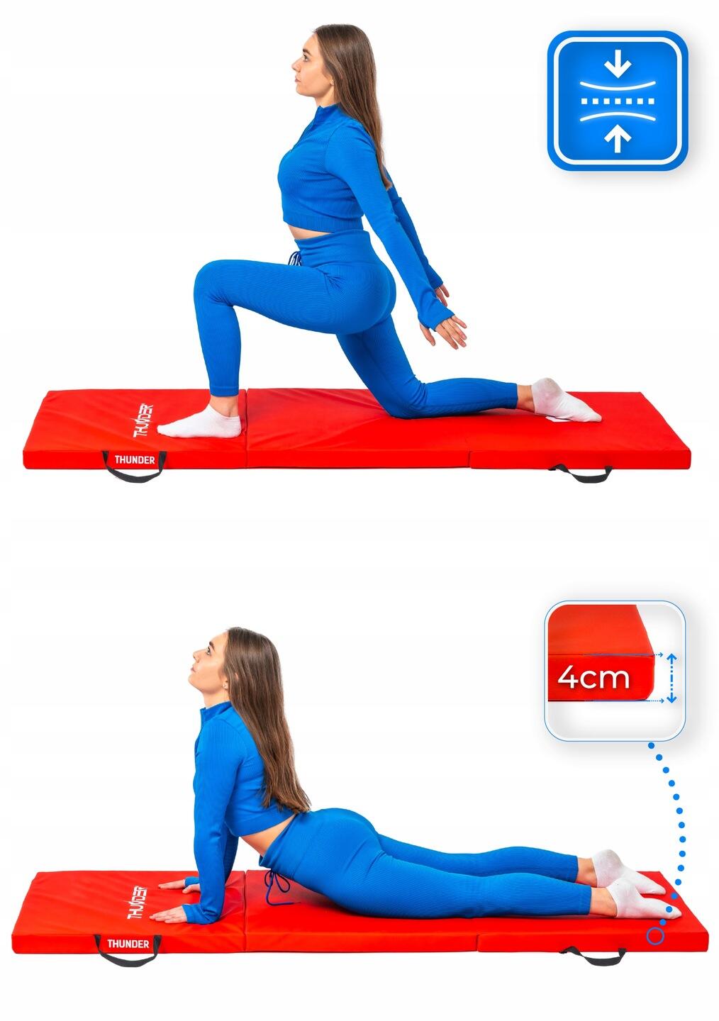 Matelas de gymnastique pliable  pour exercices 180x60x4 5/7