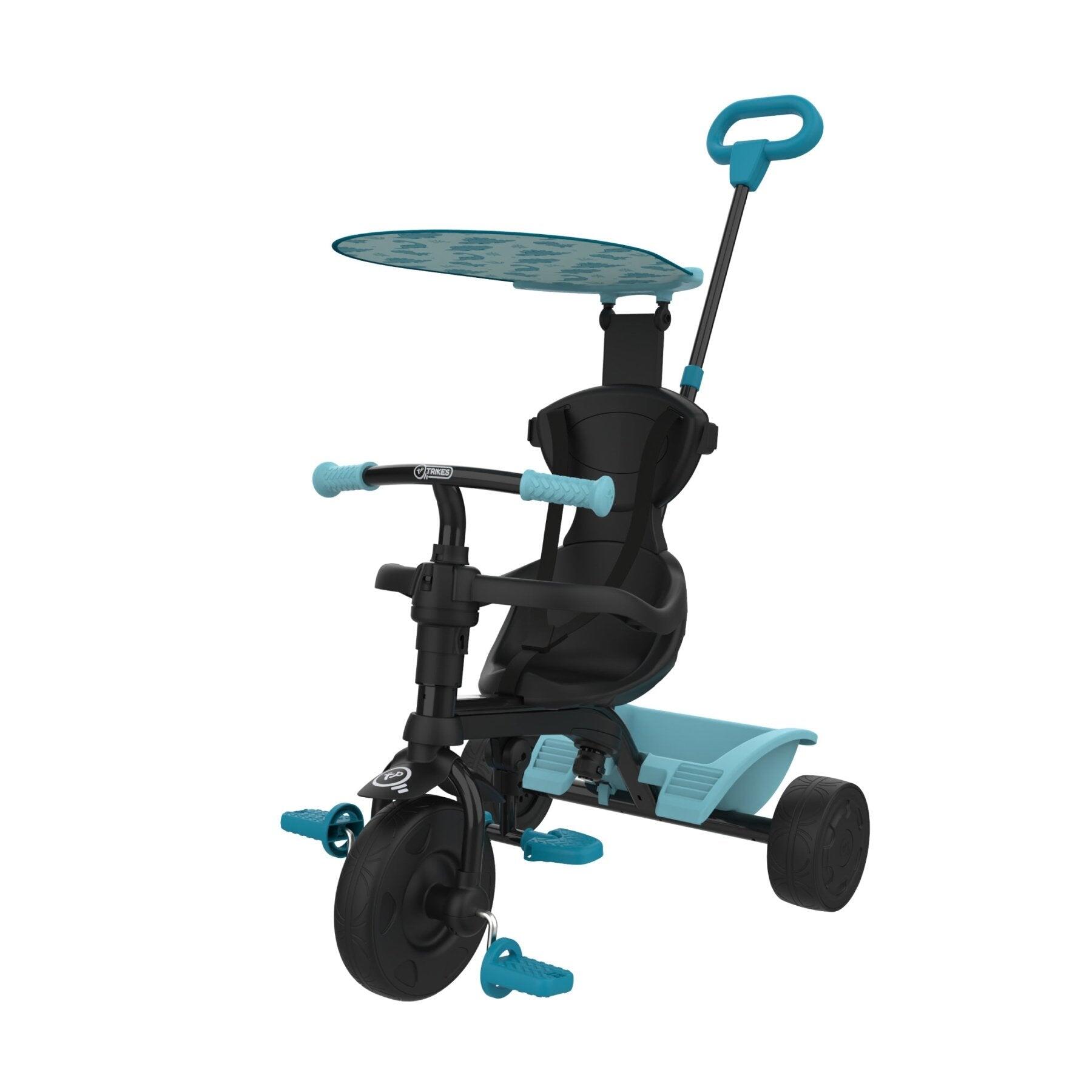 TP TOYS Mitwachsendes Kinderdreirad 4 in 1 UNICORN Schwarz