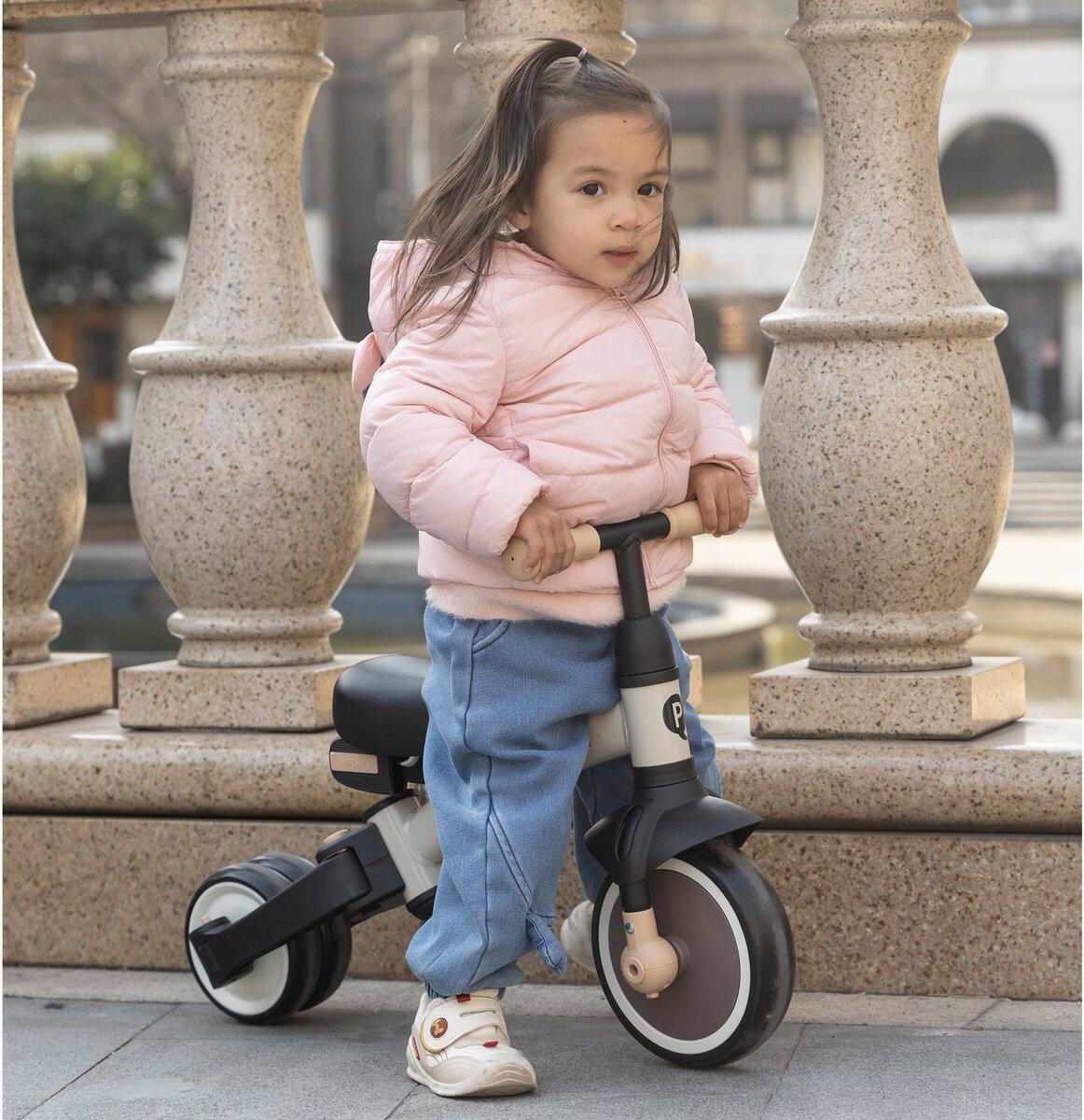 Qplay Stager Triciclo 3-em-1 - Dobrável - Preto/Ouro 3/7