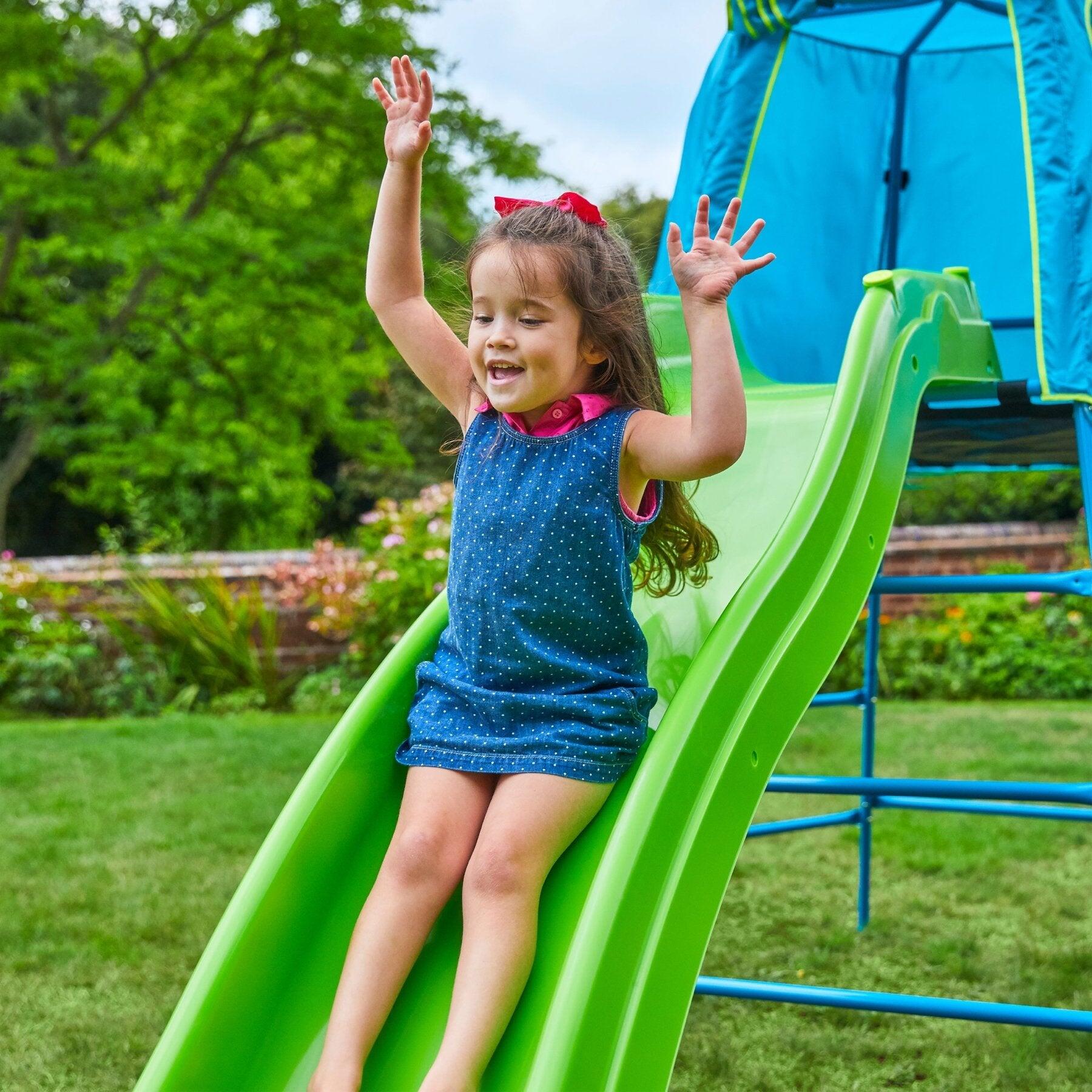 Area giochi evolutiva con scivolo EXPLORER TOUR blu H201cm 3/5