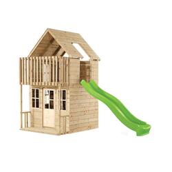 Maisonnette cabane avec toboggan LOFT Bois FSC®