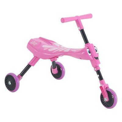 Zusammenklappbares Kinderdreirad mit 3 Rädern SCUTTLEBUG BUTTERFLY Rose