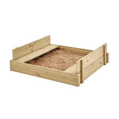 Sandkasten mit integrierten Bänken Braun FSC®
