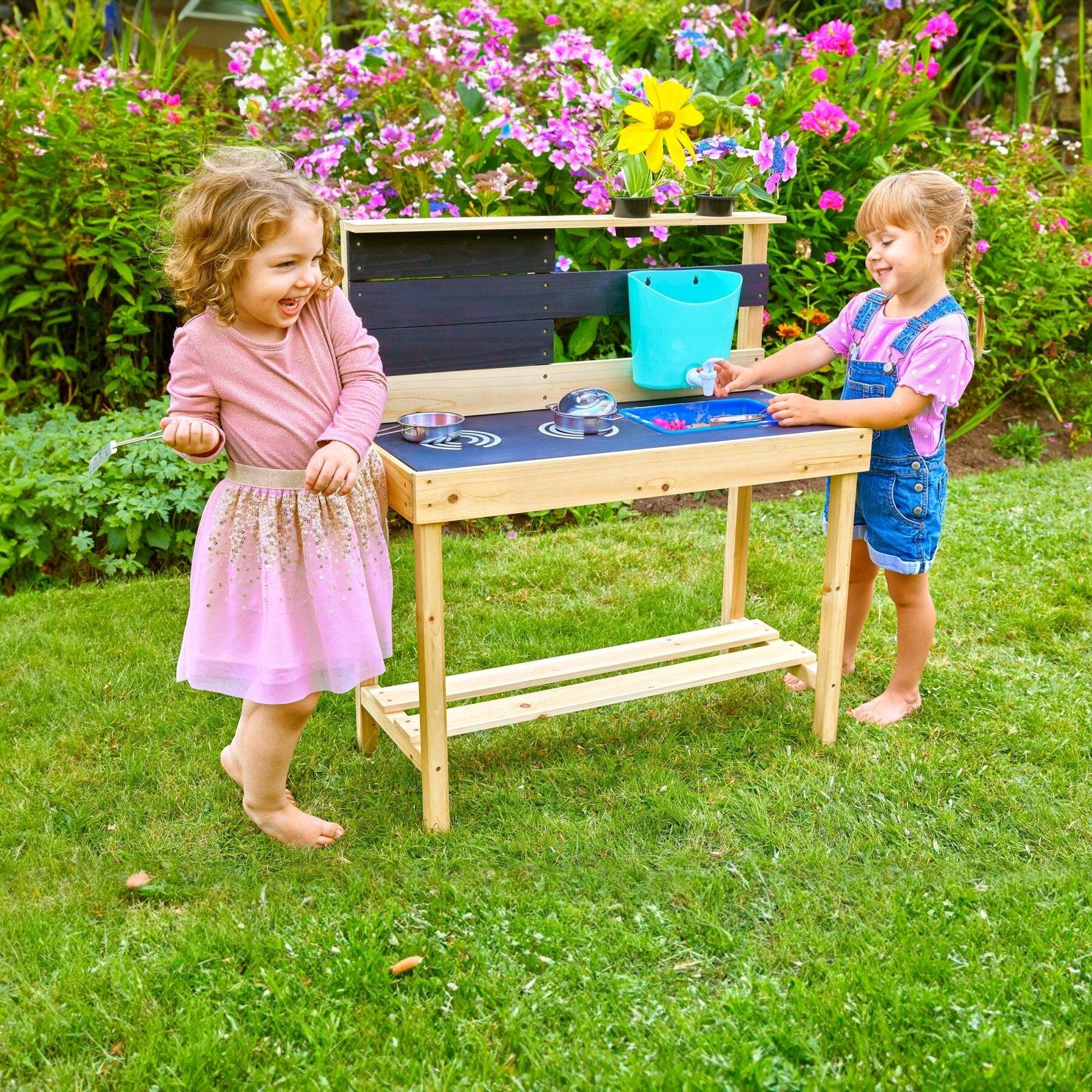 Buitenkeuken voor kinderen LITTLE CHEF bruin FSC® 2/5