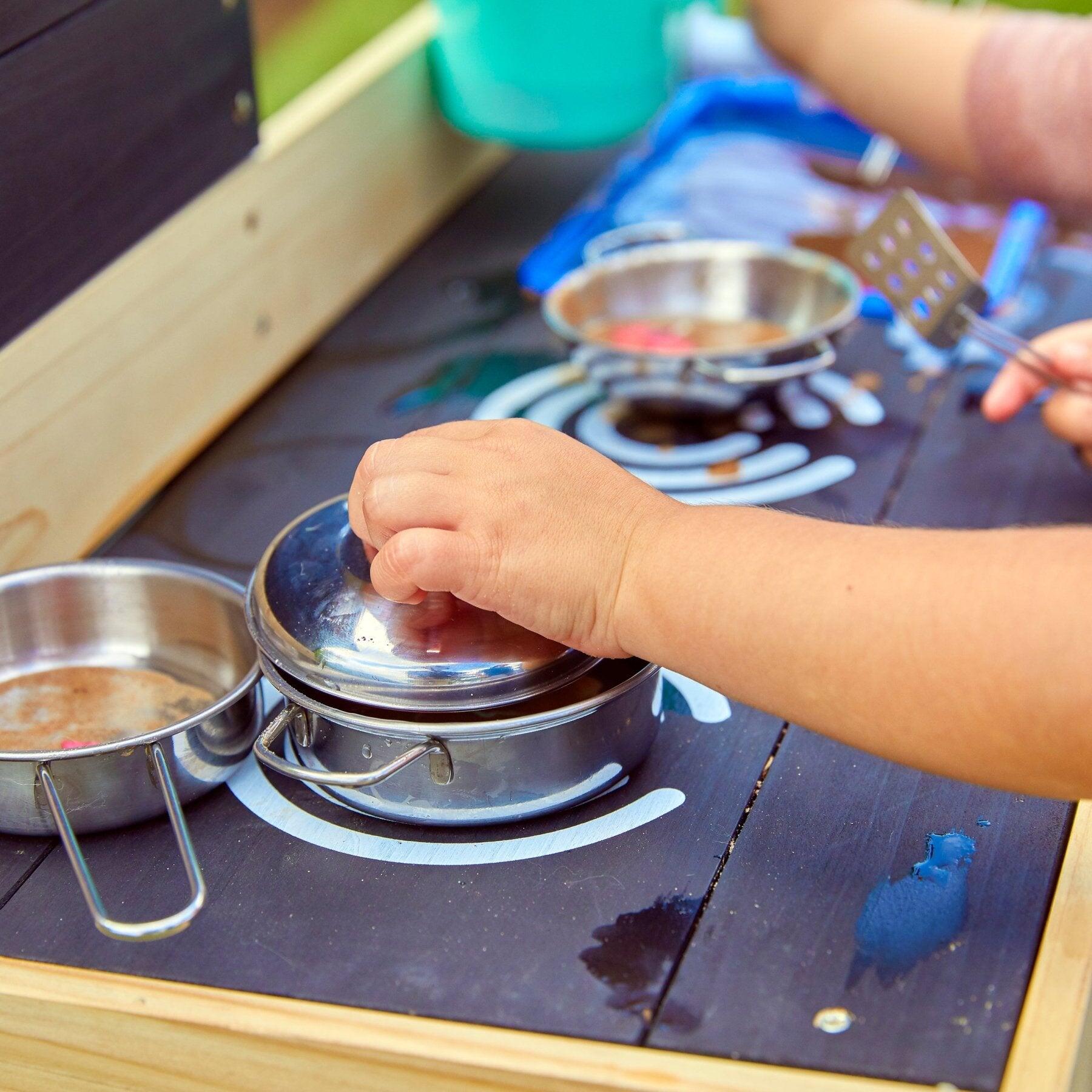 Buitenkeuken voor kinderen LITTLE CHEF bruin FSC® 4/5