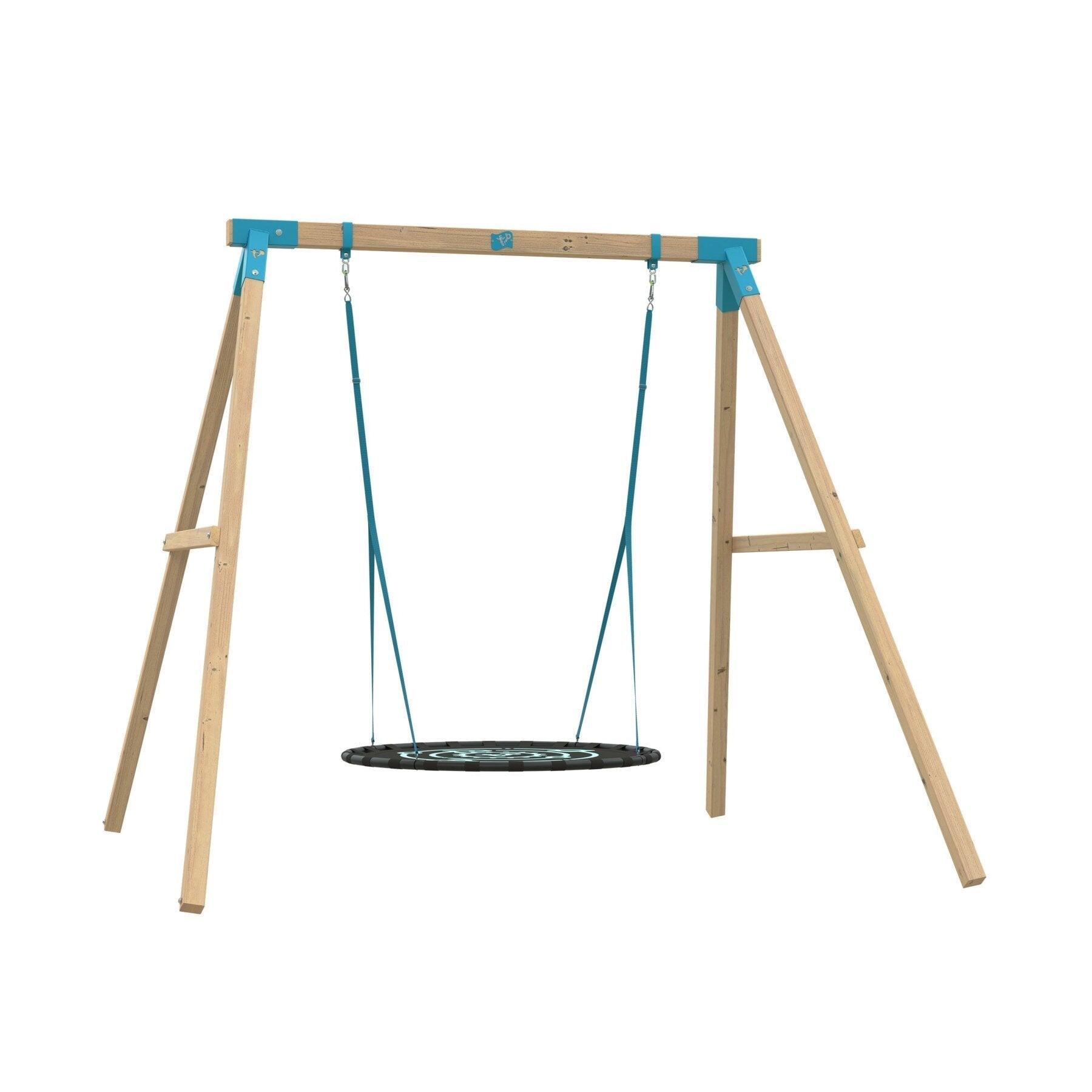 Portique balançoire nid AMARANTE bois H243cm 1/5