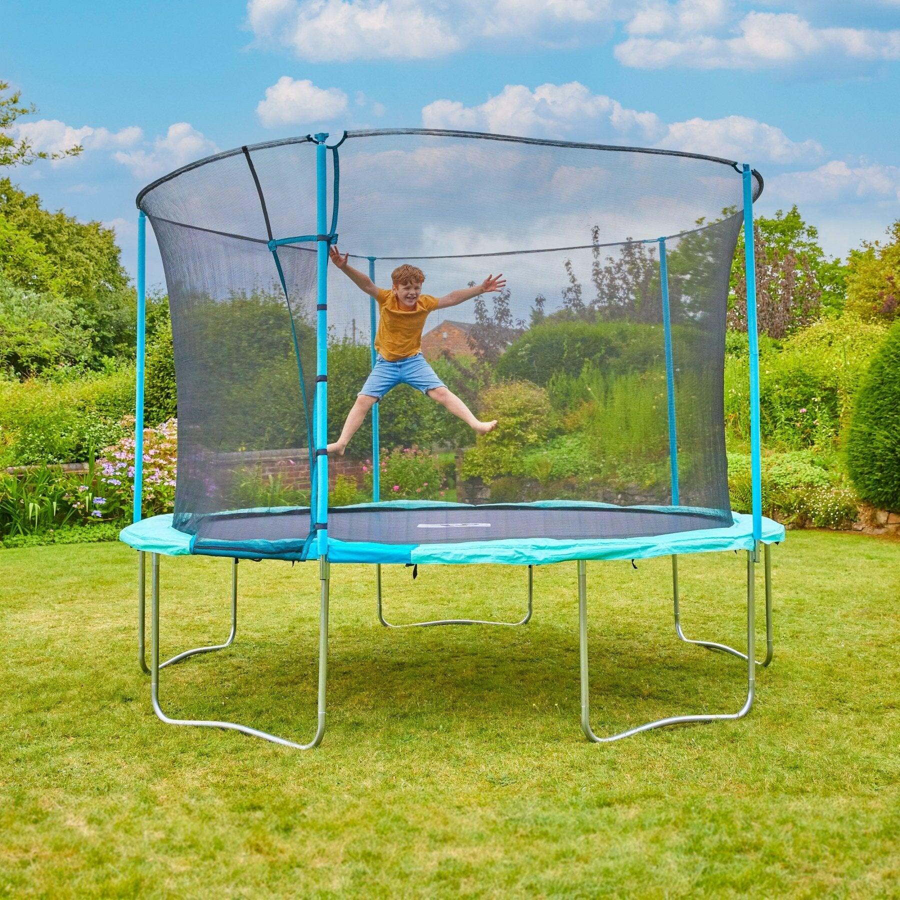 Ronde trampoline met iglo-opening  zwart D360cm 2/5