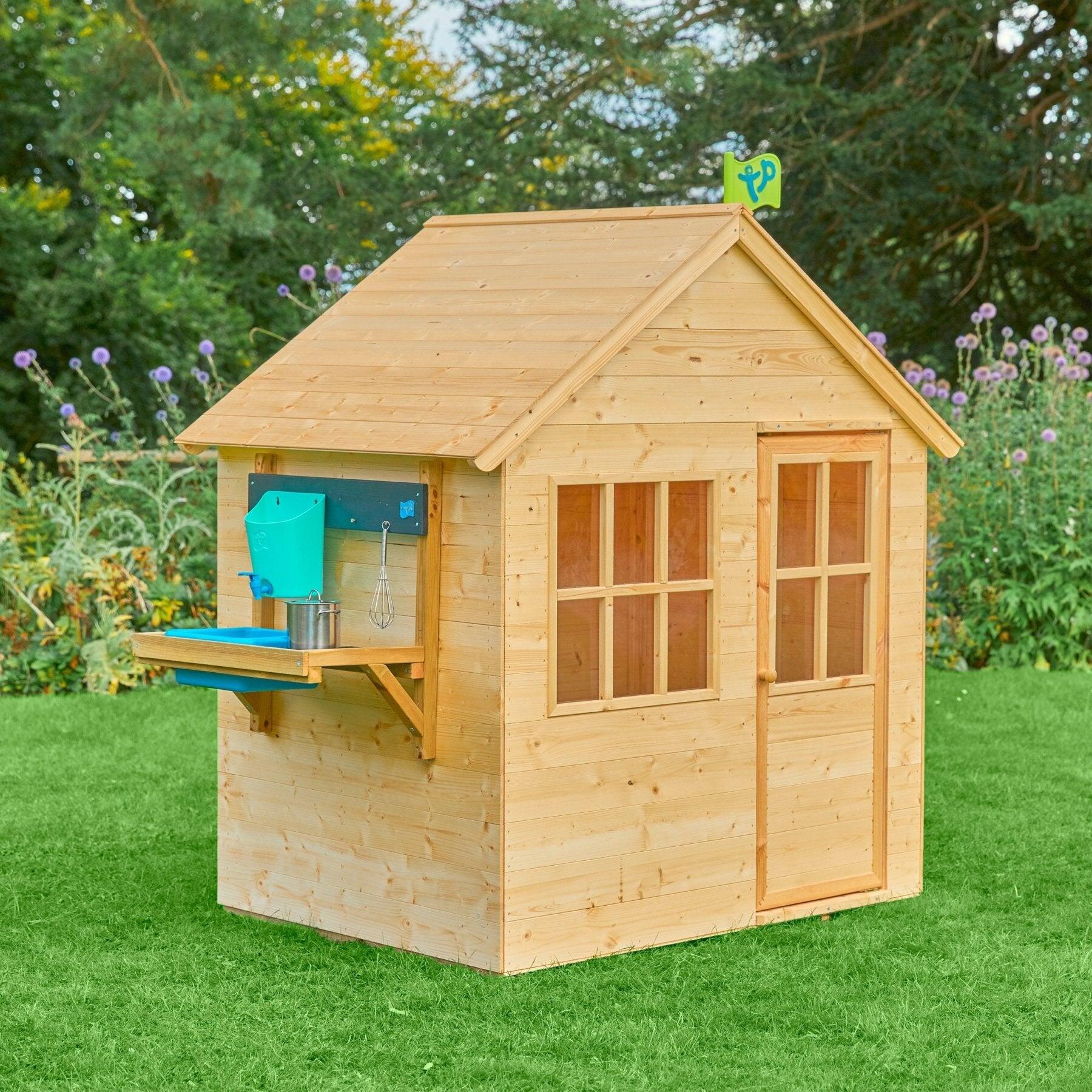 Kinderhuisje met buitenkeuken REFUGE bruin FSC® 4/5
