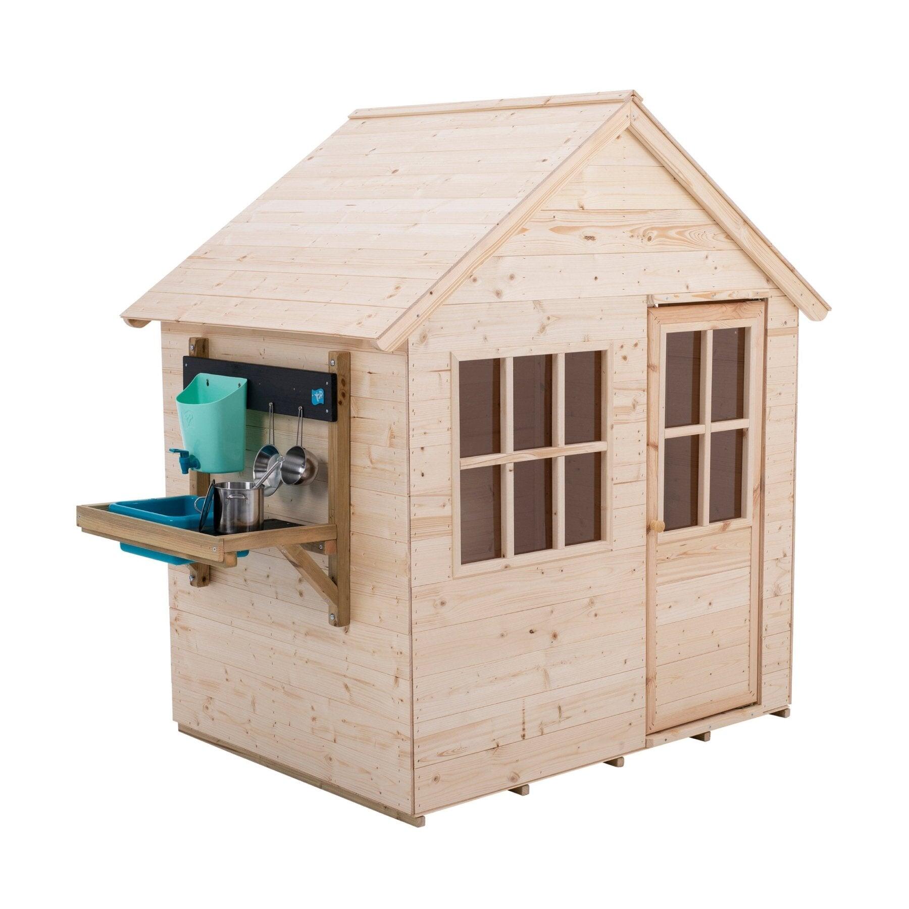 Kinderhuisje met buitenkeuken REFUGE bruin FSC® 1/5