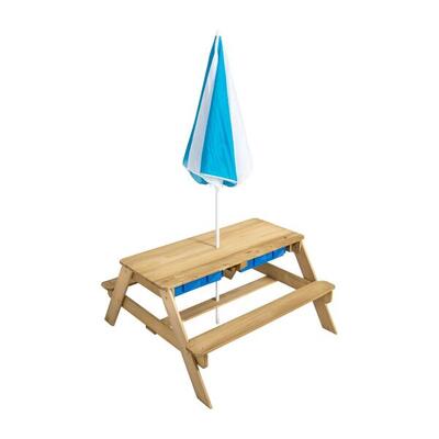 Picknicktisch für Kinder mit Sonnenschirm Braun FSC®