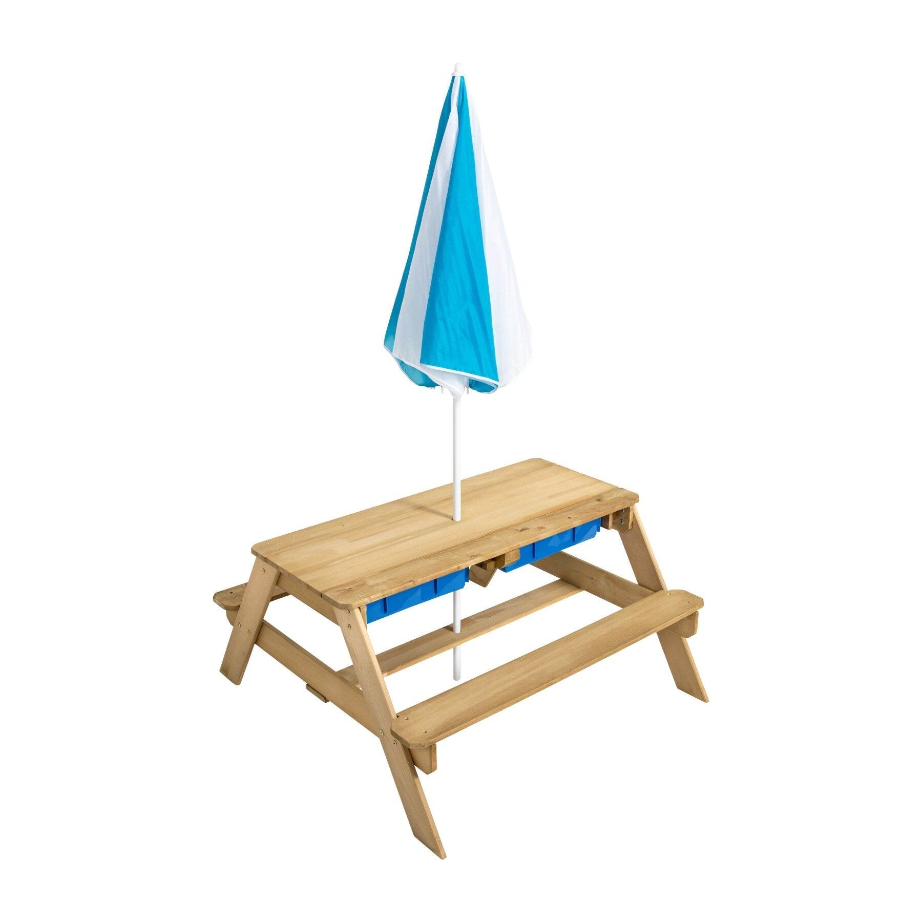 Tp Toys - Table Pique-nique Pour Enfant Avec Parasol  Bois Fsc® - Aire De Jeu - No Size - Decathlon