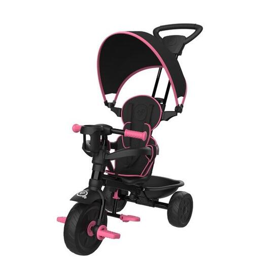 Mitwachsendes Kinderdreirad 4 in 1 DELUXE Schwarz