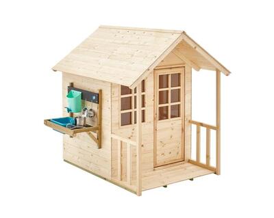 Maisonnette Cabane enfant chalet + Außenküche PRAIRIE Braun FSC®