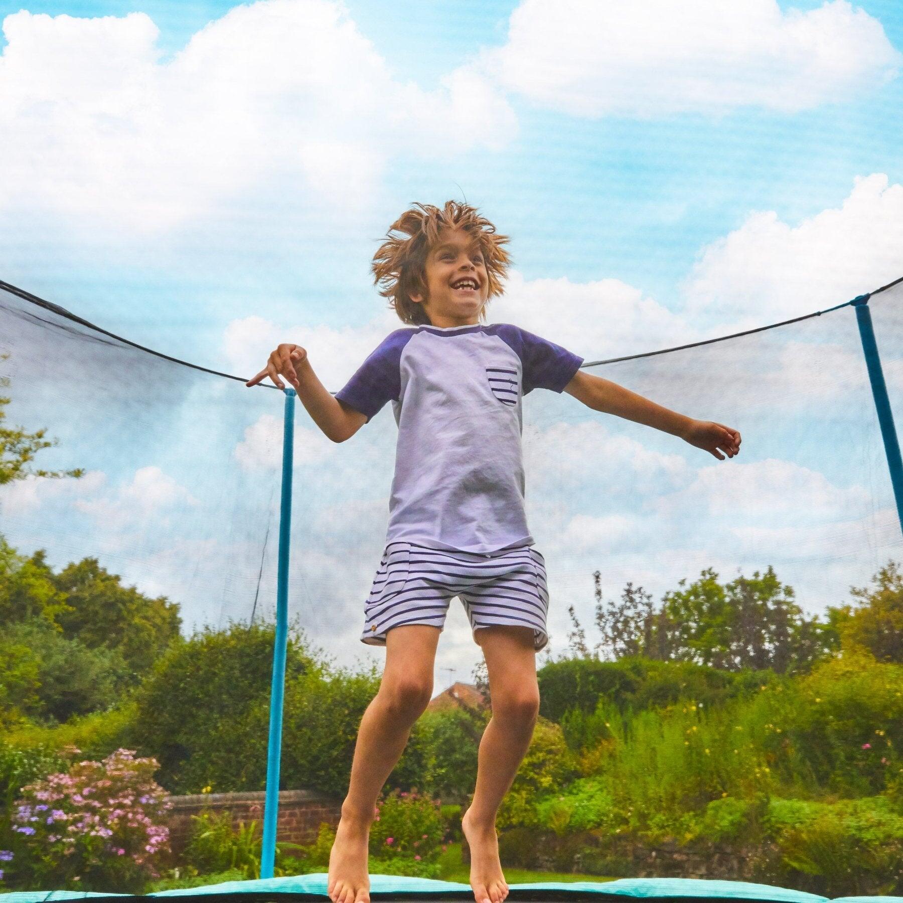 Ronde trampoline met iglo-opening  zwart D360cm 4/5