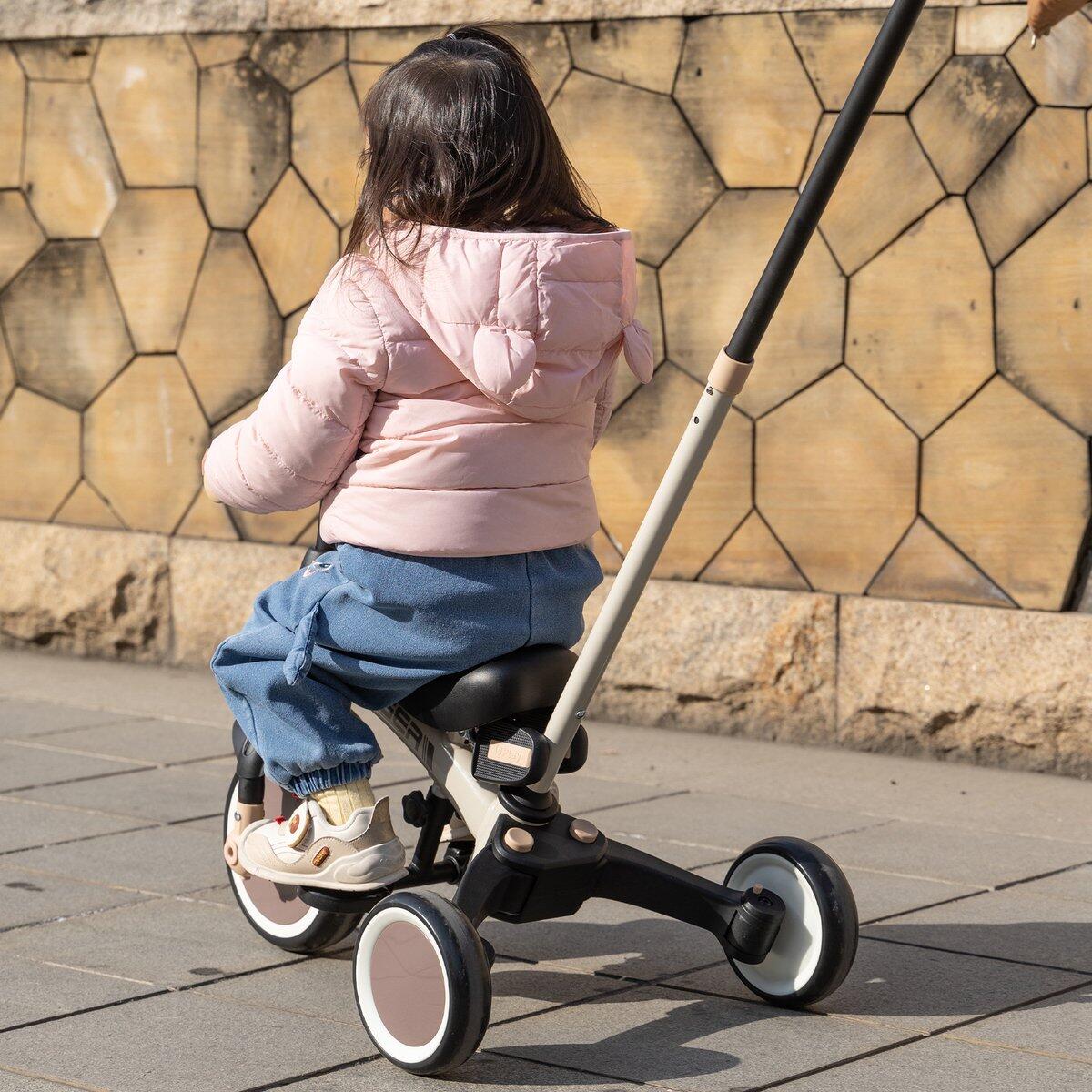 Qplay Stager Triciclo 3-em-1 - Dobrável - Castanho 7/7