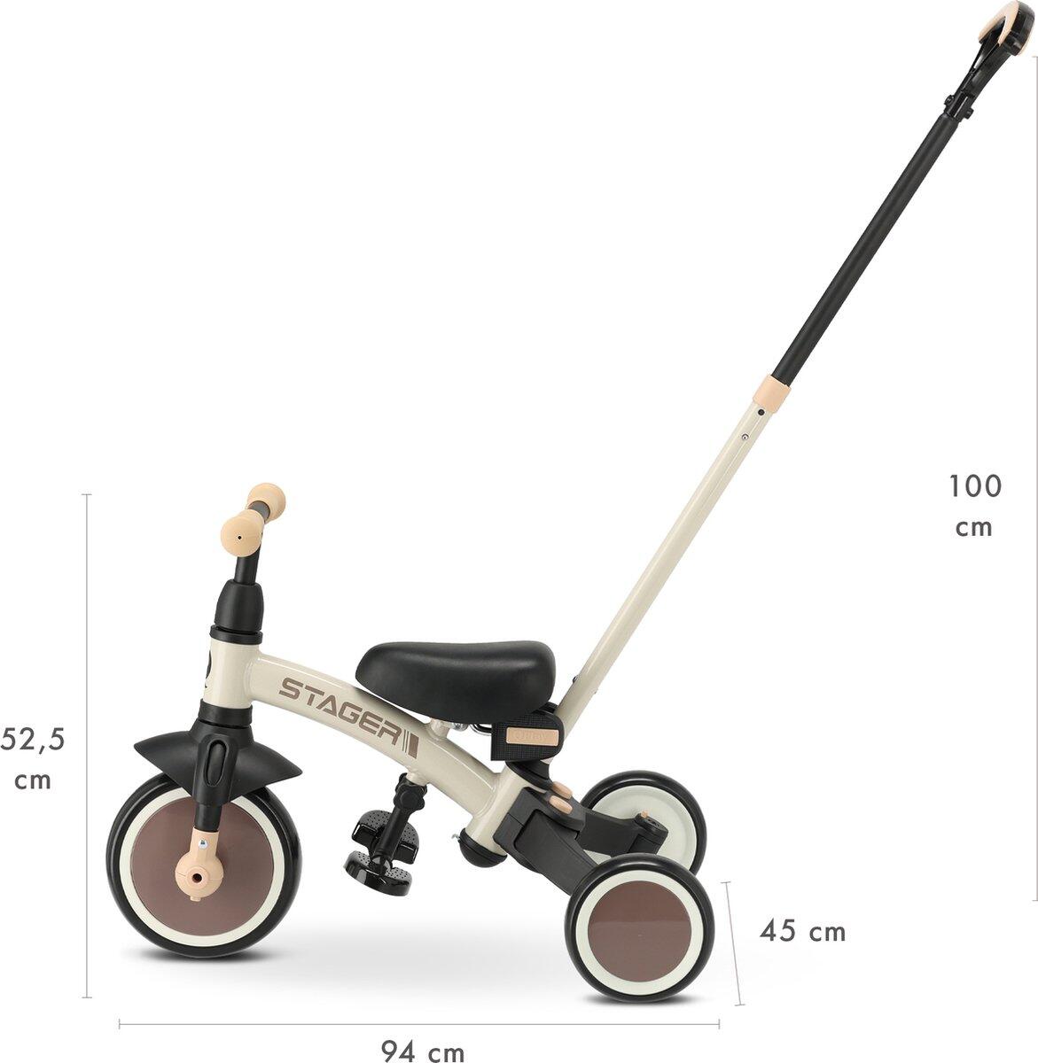 Qplay Stager Triciclo 3-em-1 - Dobrável - Castanho 6/7