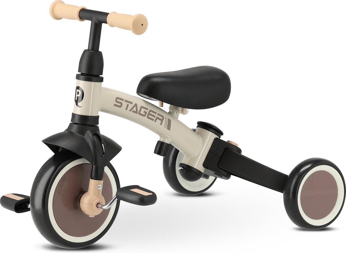 Qplay Stager Triciclo 3-em-1 - Dobrável - Castanho 2/7
