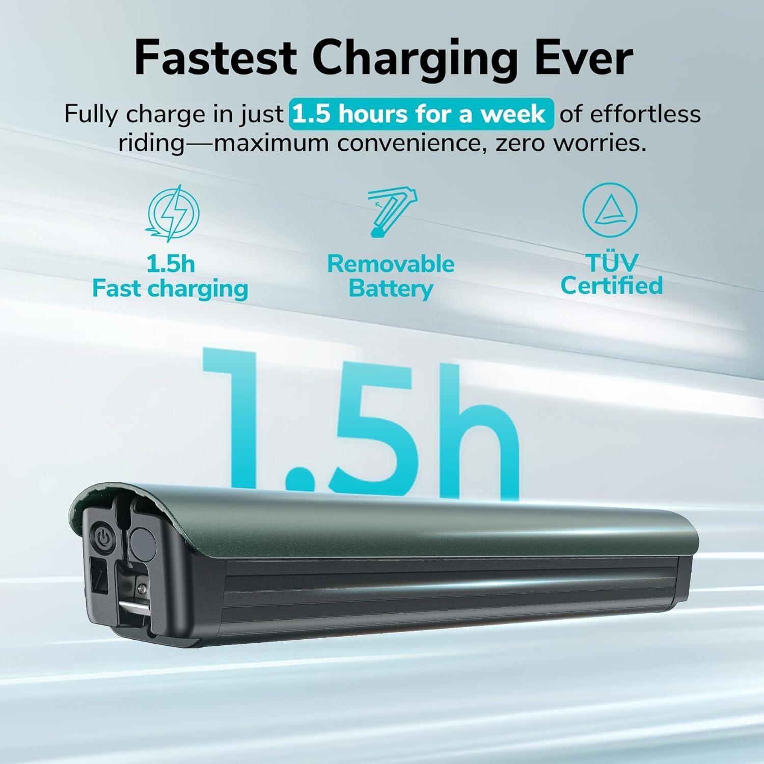 Elektrische stadsfiets van koolstofvezel Engwe N1 PRO 250W 360Wh 4/7