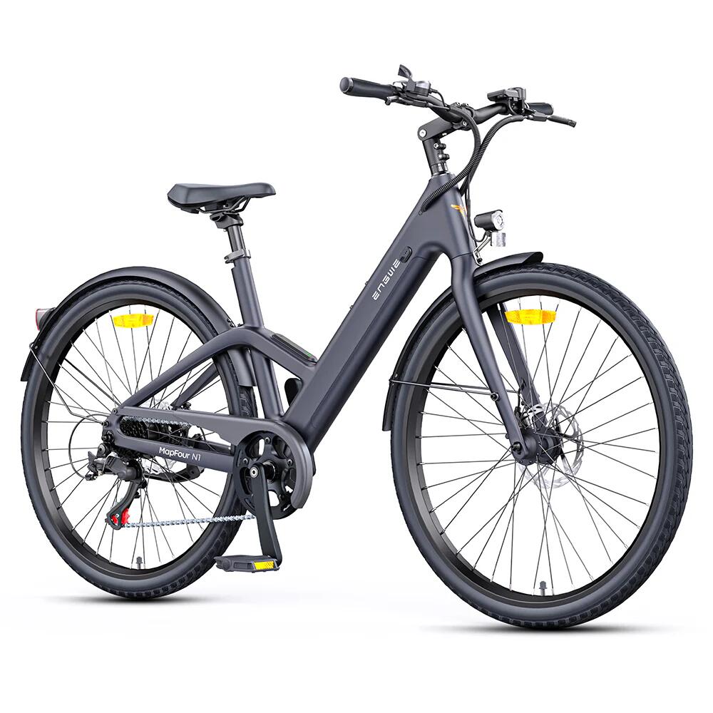 Bicicleta elétrica urbana de fibra de carbono Engwe MapFour N1 Air ST 36V10AH