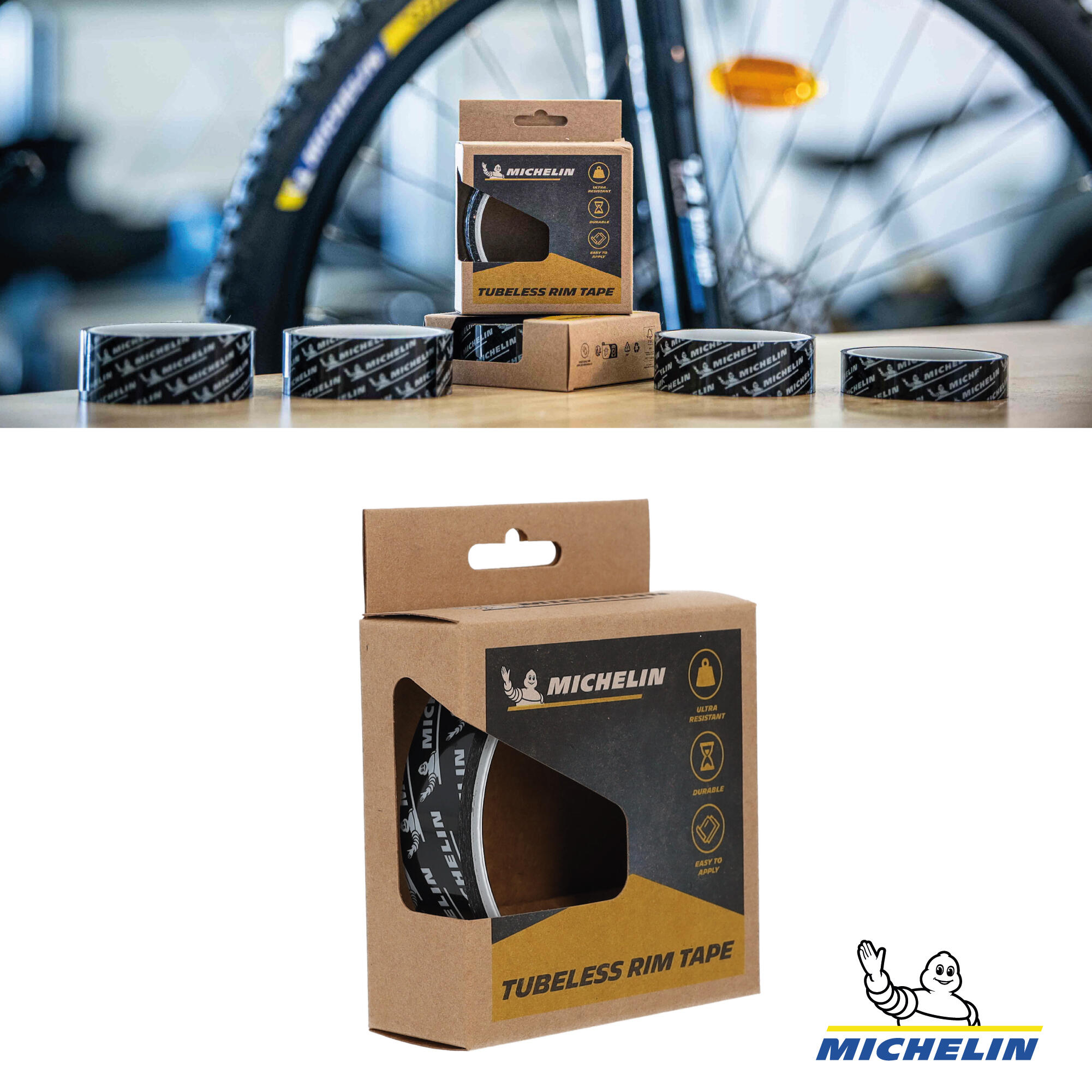 Fond de jante tubeless 25 mm x 10 M MICHELIN - Compatible VTT, vélo de montagne 4/6