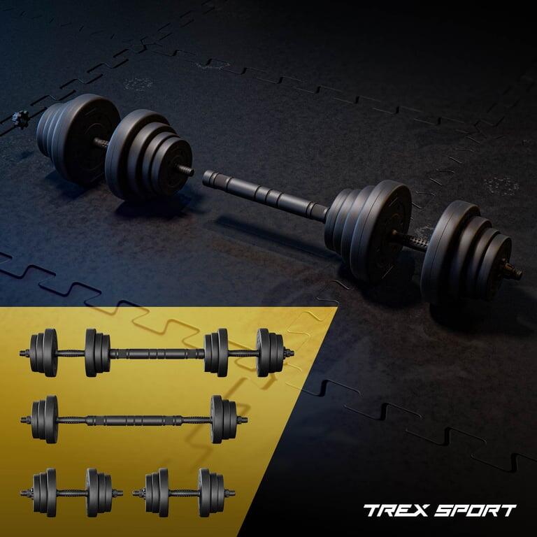 Set de mancuernas ajustables Trex Sport 2x10 kg con barra extensible 4/7