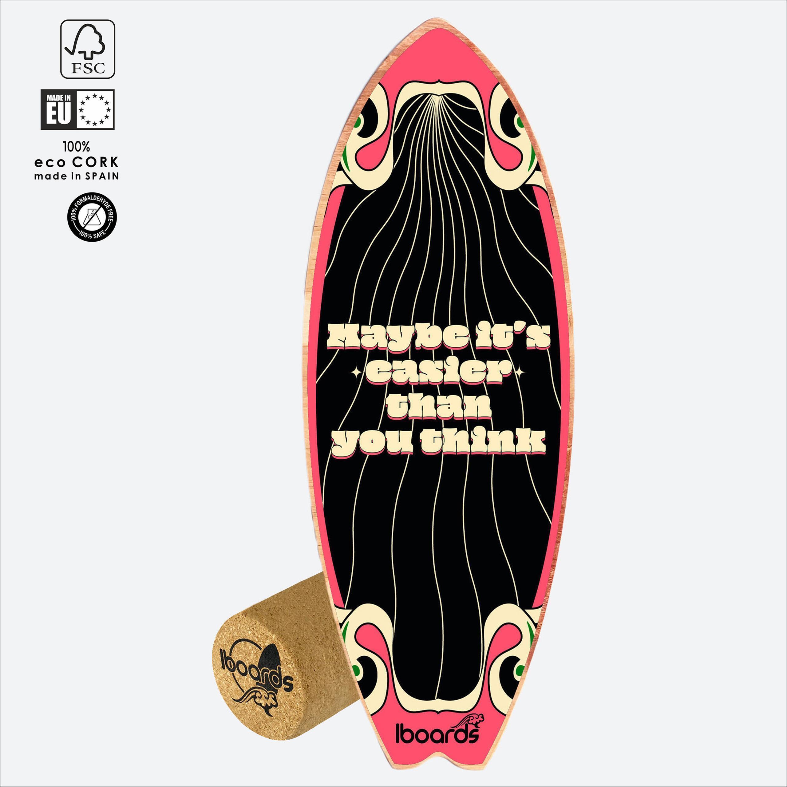 Prancha de equilíbrio iboards surf modelo chaos 80cm x 29,5cm