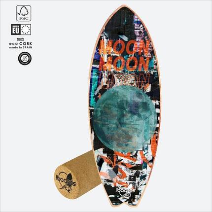 Balance Board Moon – Surf Trainer mit Korkrolle