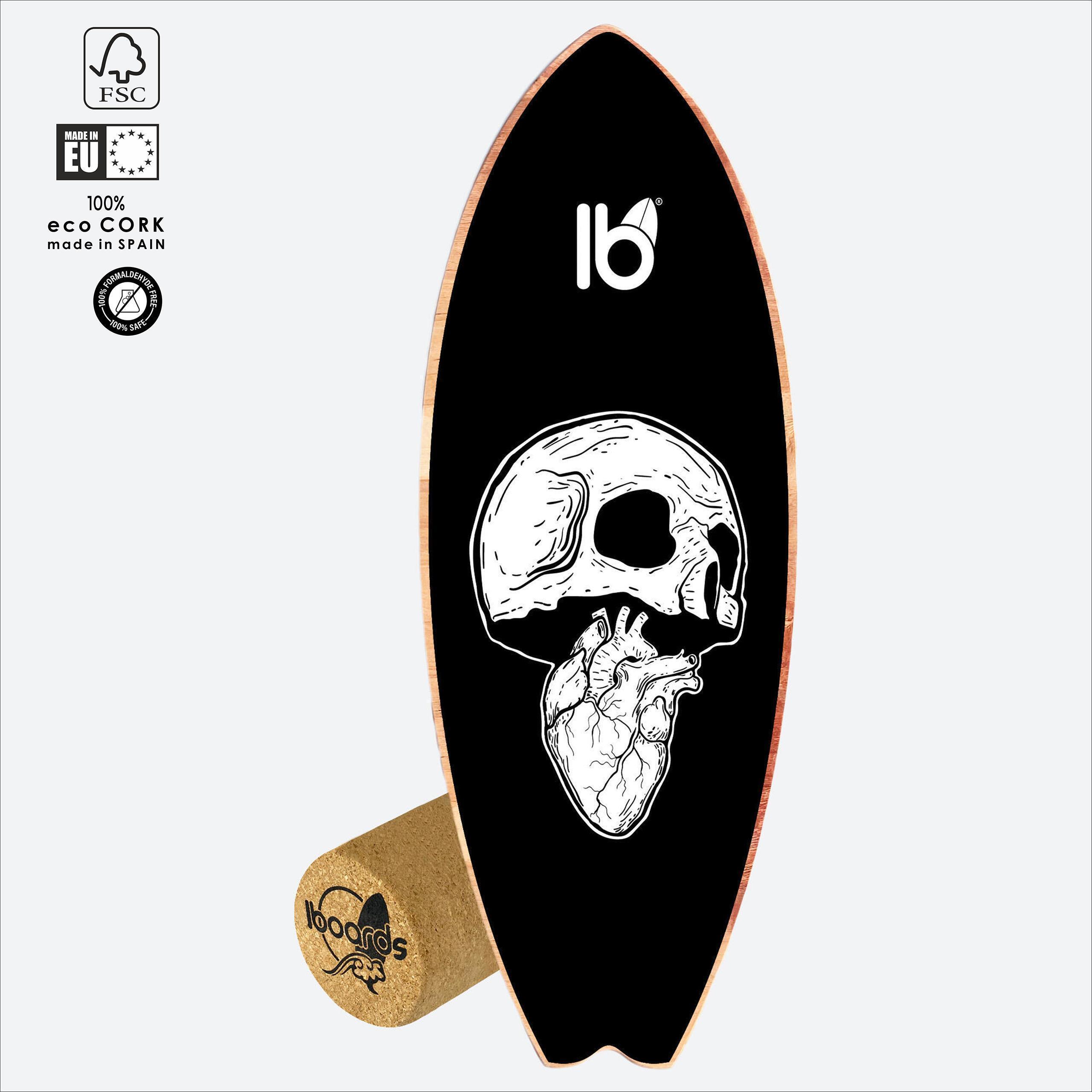 Prancha de equilíbrio iboards surf modelo coração 80cm x 29,5cm