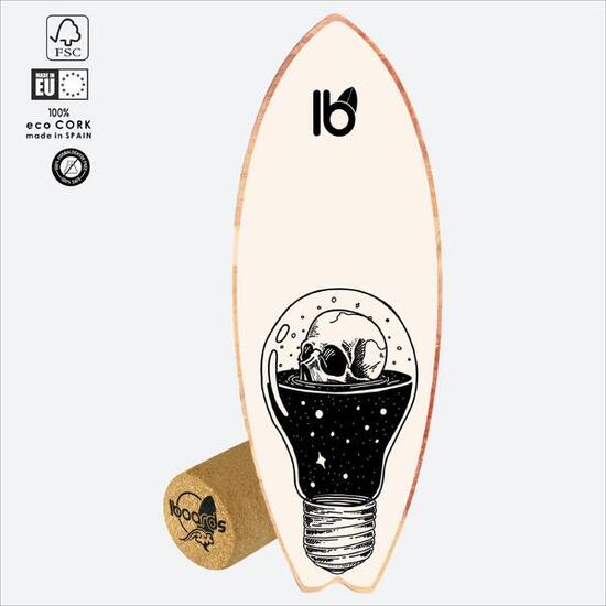 Balance Board IBOARDS Skull – Surf Trainer mit Korkrolle