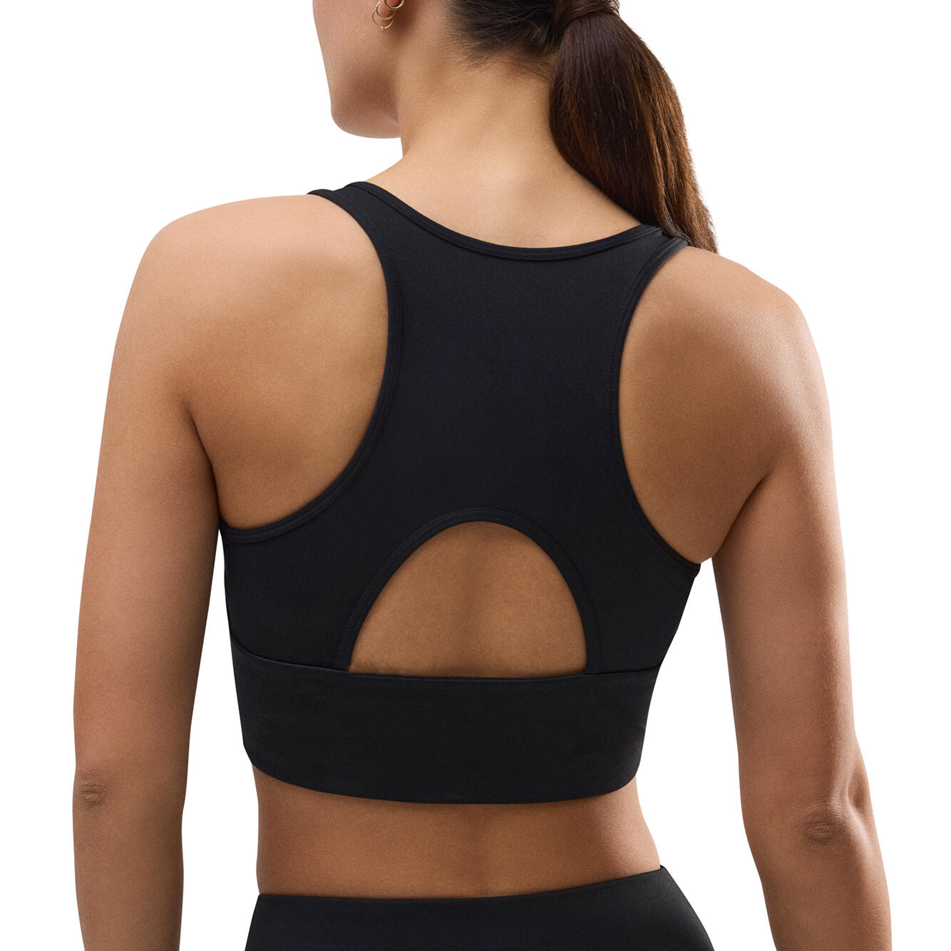 Sujetador deportivo detalle espalda sujeción ligera negro 2/6