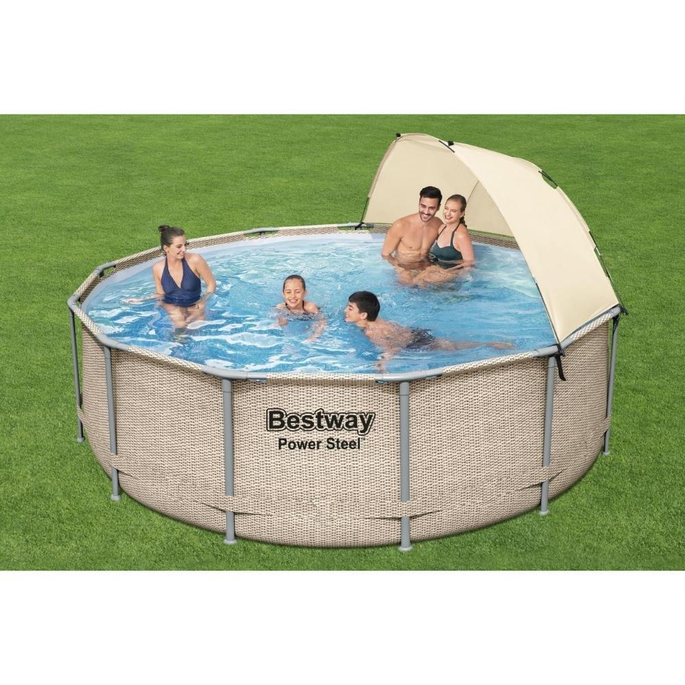 Bestway - Power Steel - Piscine tubulaire - 396x107 cm - Ronde 2/7