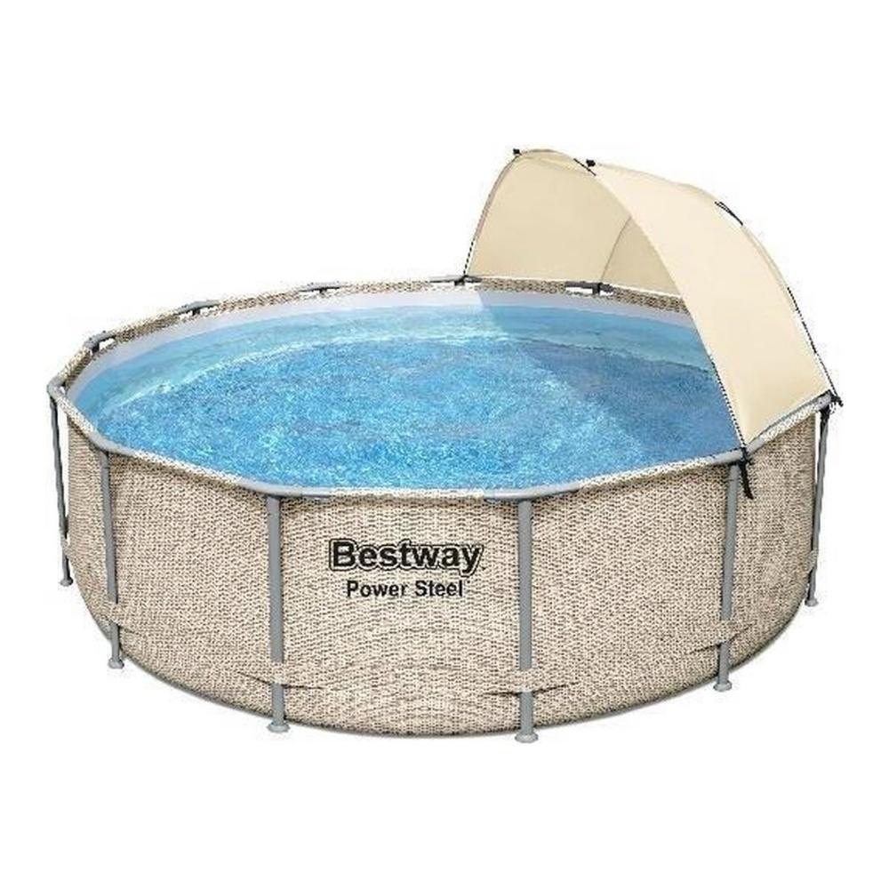 Bestway - Power Steel - Piscine tubulaire - 396x107 cm - Ronde 3/7