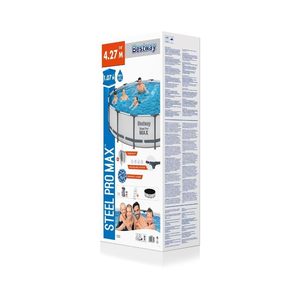 Bestway - Steel Pro MAX - Piscine tubulaire - 427x107 cm - Ronde 4/7
