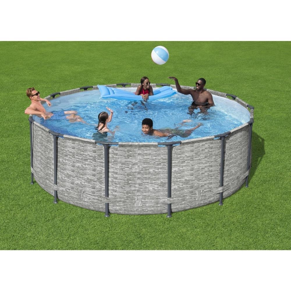 Bestway - Steel Pro MAX - Piscine tubulaire - 427x122 cm - Imprimé pierre 2/7