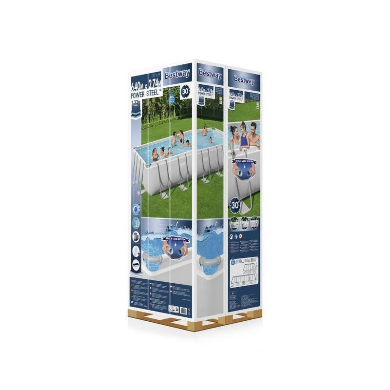 Bestway - Power Steel - Piscine tubulaire - 640x274x132 cm - Rectangulaire