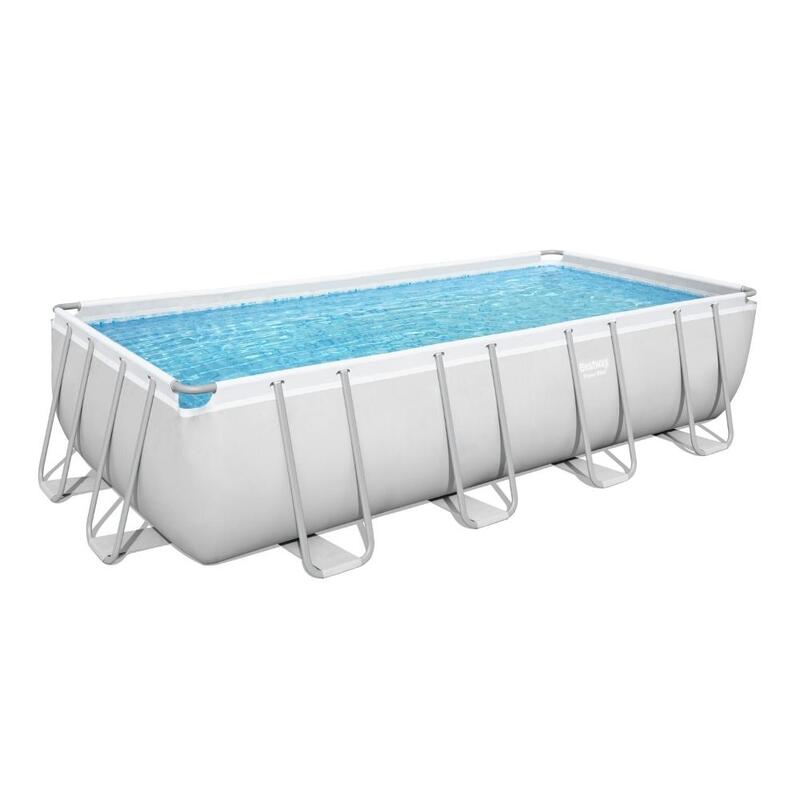 Bestway - Power Steel - Piscine tubulaire - 488x244x122 cm - Rectangulaire