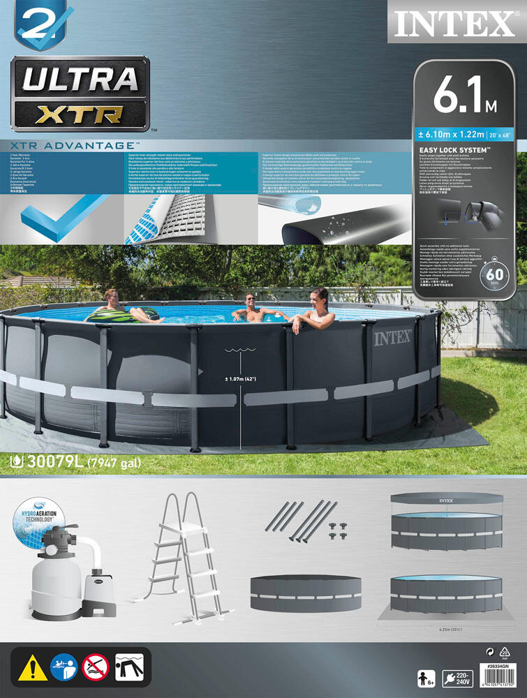 Intex Conjunto de piscina redonda Ultra XTR 610x122 cm 5/7