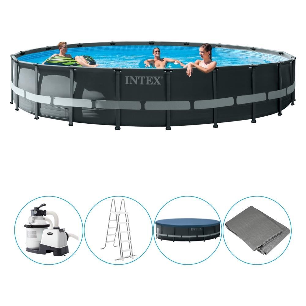 Intex - Piscine Tubulaire Ronde Intex Ultra Xtr 6.10 X 1.22 M - Piscine - Gris - Taille Unique - Decathlon