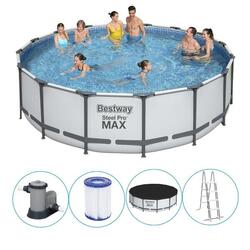 Bestway - Steel Pro MAX - Piscine tubulaire - 488x122 cm - Ronde