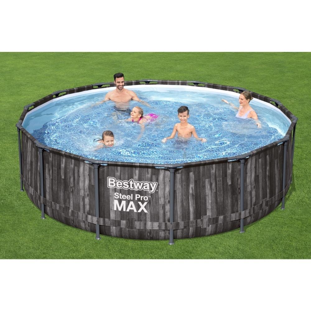 Bestway - Steel Pro MAX - Piscine tubulaire - 427x107 cm - Impression sur bois 2/7