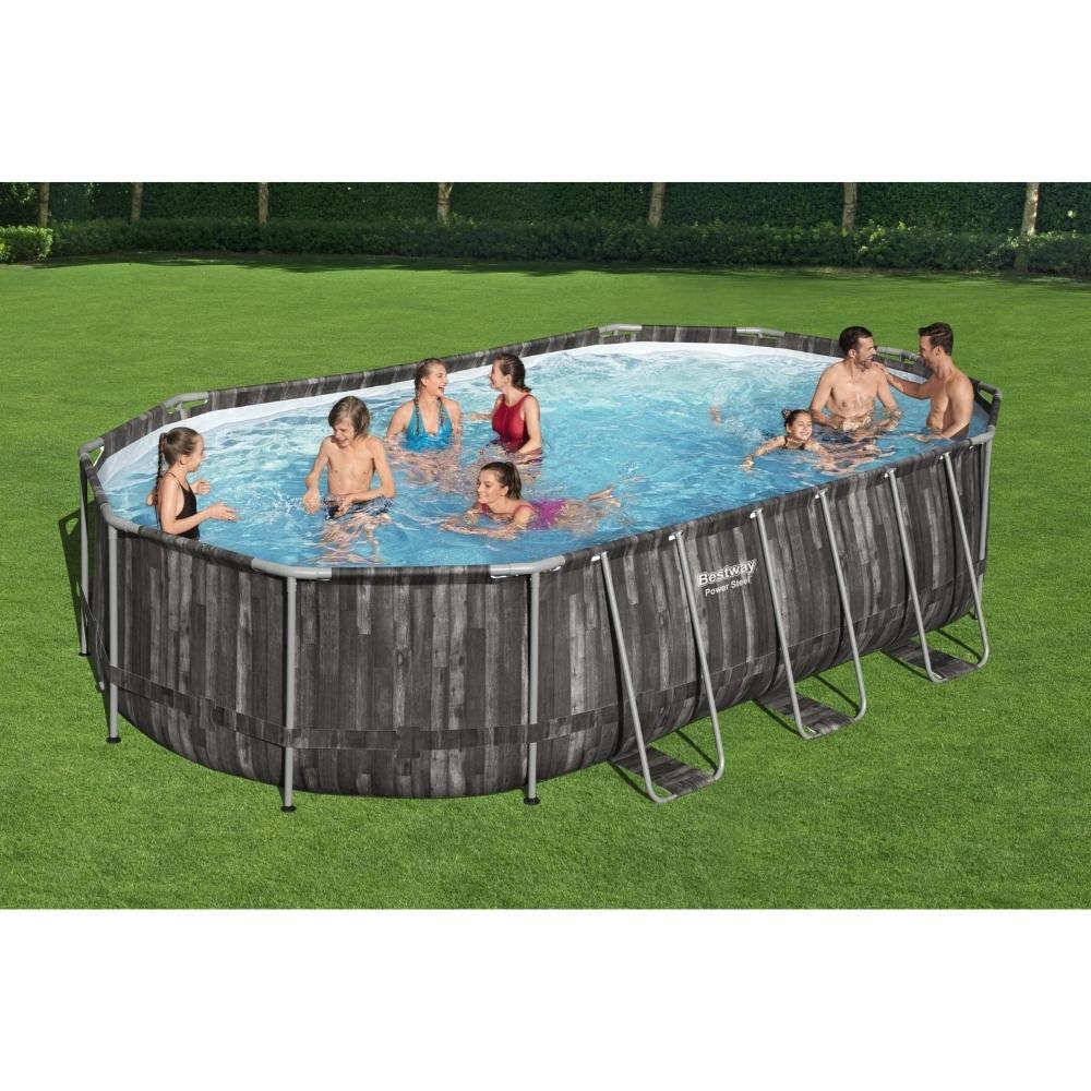 Bestway - Power Steel - Piscine tubulaire - 610x366x122 cm - Rectangulaire 2/7