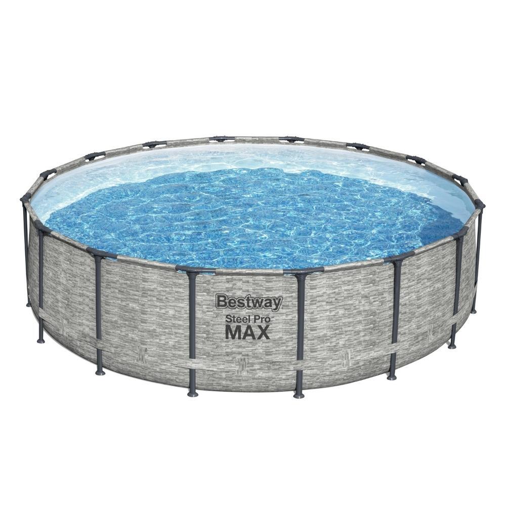 Bestway - Steel Pro MAX - Piscine tubulaire - 488x122 cm - Imprimé pierre 3/7
