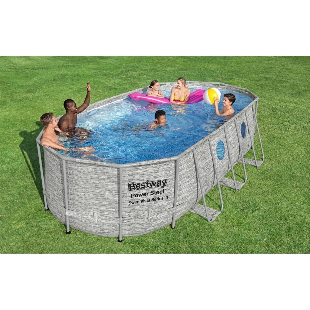 Bestway Conjunto piscina Power Steel Swim Vista Series 549x274x122 cm 2/7
