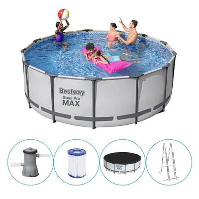 Bestway - Steel Pro MAX - Schwimmbecken mit Filterpumpe - 396x122 cm