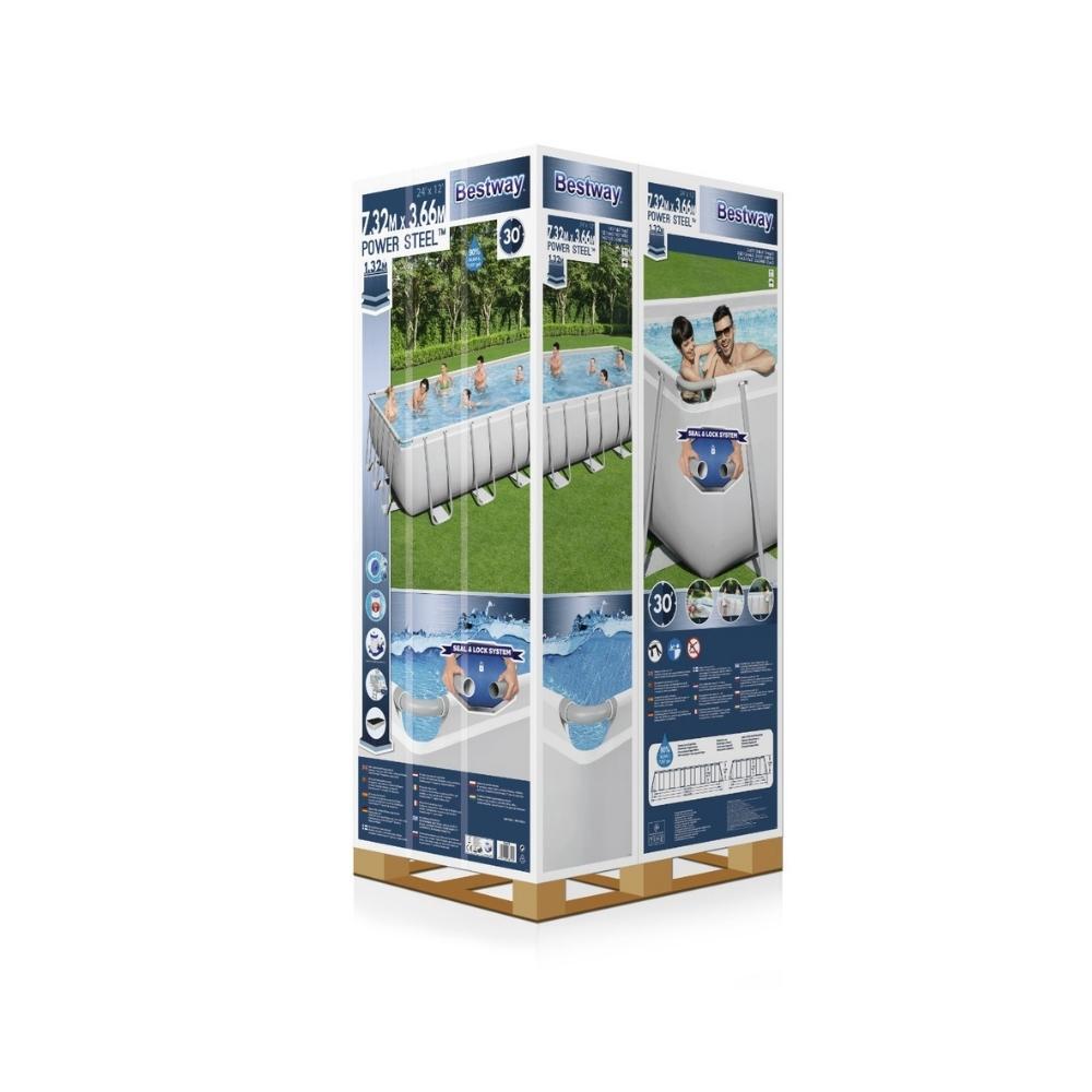 Bestway - Power Steel - Piscine tubulaire - 732x366x132 cm - Rectangulaire 4/7